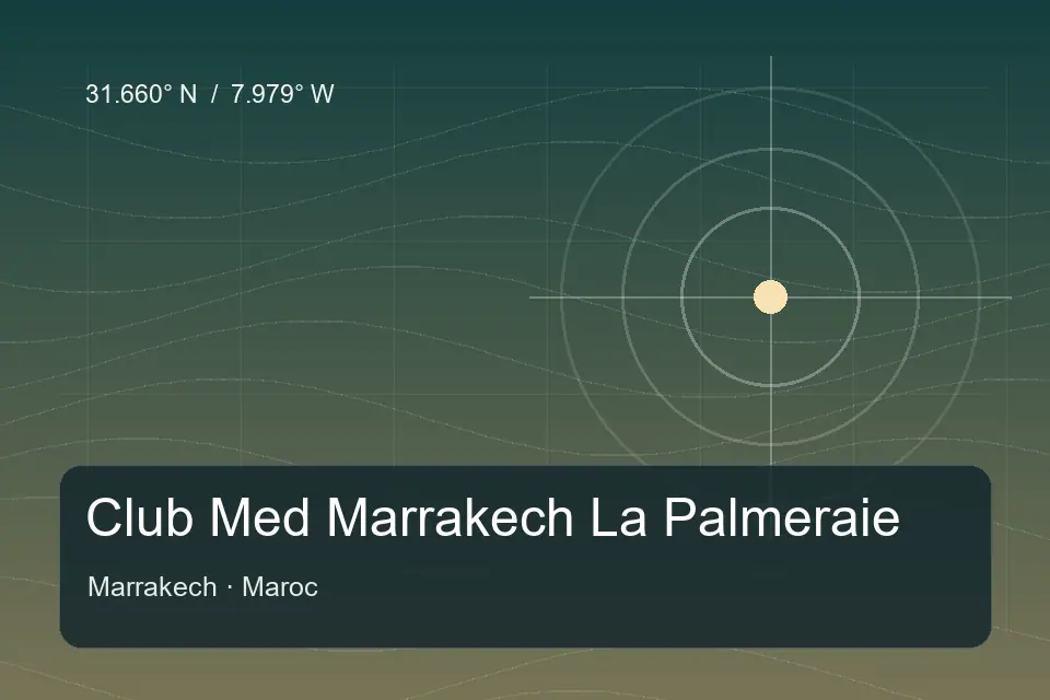 Referencia geográfica ilustrada de Club Med Marrakech La Palmeraie en Marrakech