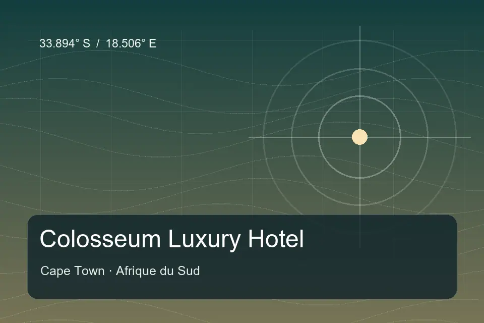 Illustrated geographic marker for Colosseum Luxury Hotel in Cape Town