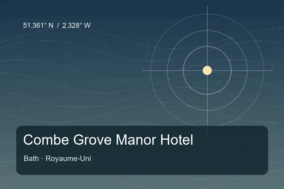 Illustrierter geografischer Orientierungspunkt für Combe Grove Manor Hotel in Bath