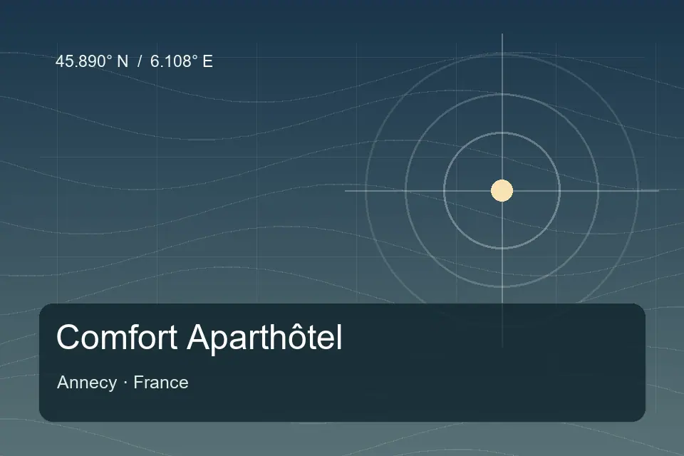Riferimento geografico illustrato di Comfort Aparthôtel a Annecy