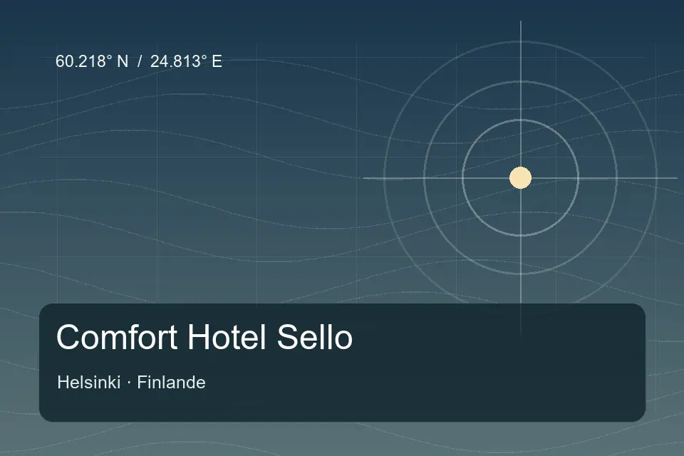 Referência geográfica ilustrada de Comfort Hotel Sello em Helsinki
