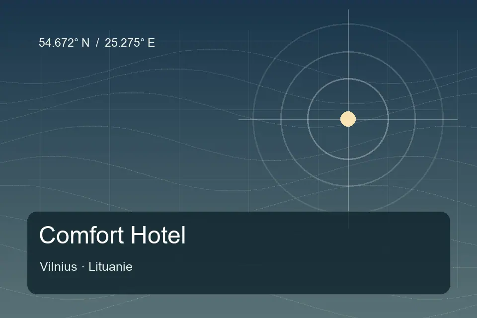 Illustrierter geografischer Orientierungspunkt für Comfort Hotel in Vilnius