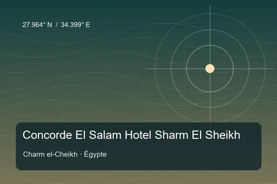 Riferimento geografico illustrato di Concorde El Salam Hotel Sharm El Sheikh a Charm el-Cheikh