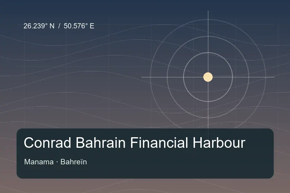 Repère géographique illustré de Conrad Bahrain Financial Harbour à Manama