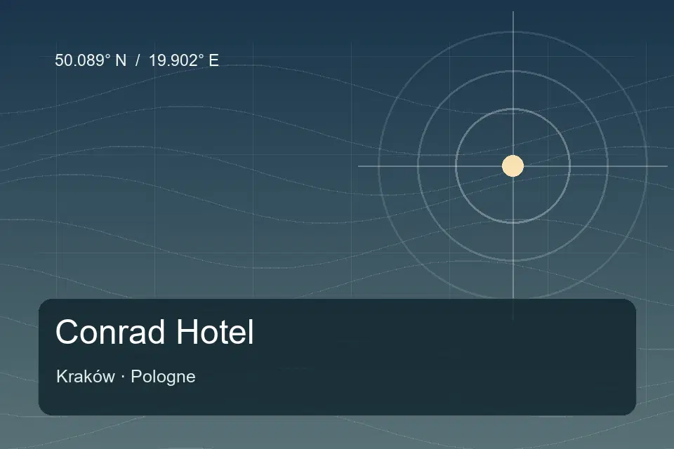 Referência geográfica ilustrada de Conrad Hotel em Kraków