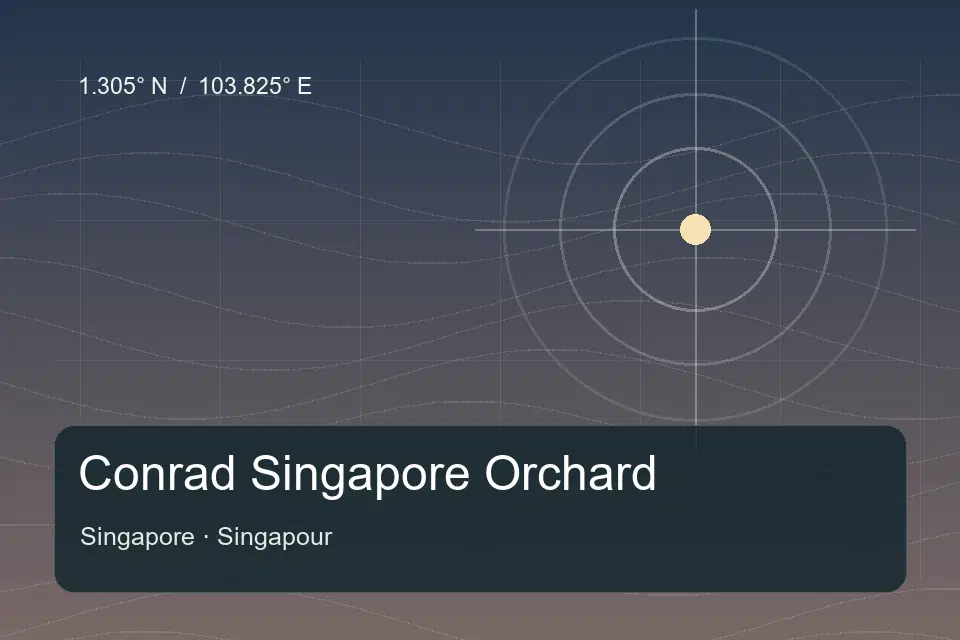 Illustrierter geografischer Orientierungspunkt für Conrad Singapore Orchard in Singapore