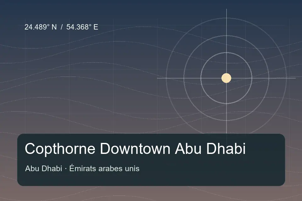 Illustrated geographic marker for Copthorne Downtown Abu Dhabi in Abu Dhabi