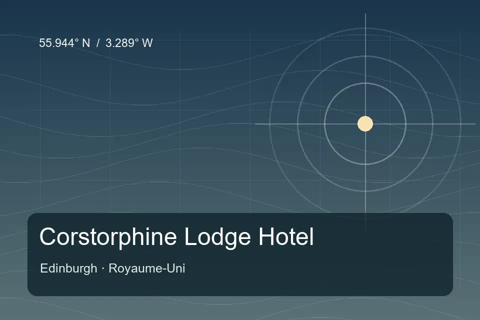 Riferimento geografico illustrato di Corstorphine Lodge Hotel a Edinburgh