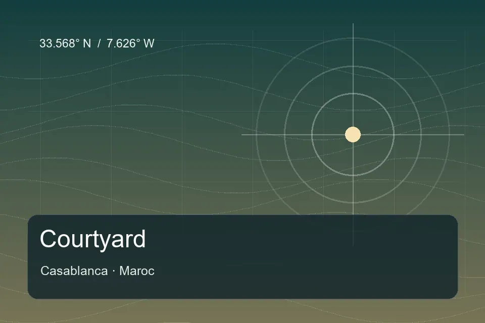 Riferimento geografico illustrato di Courtyard a Casablanca