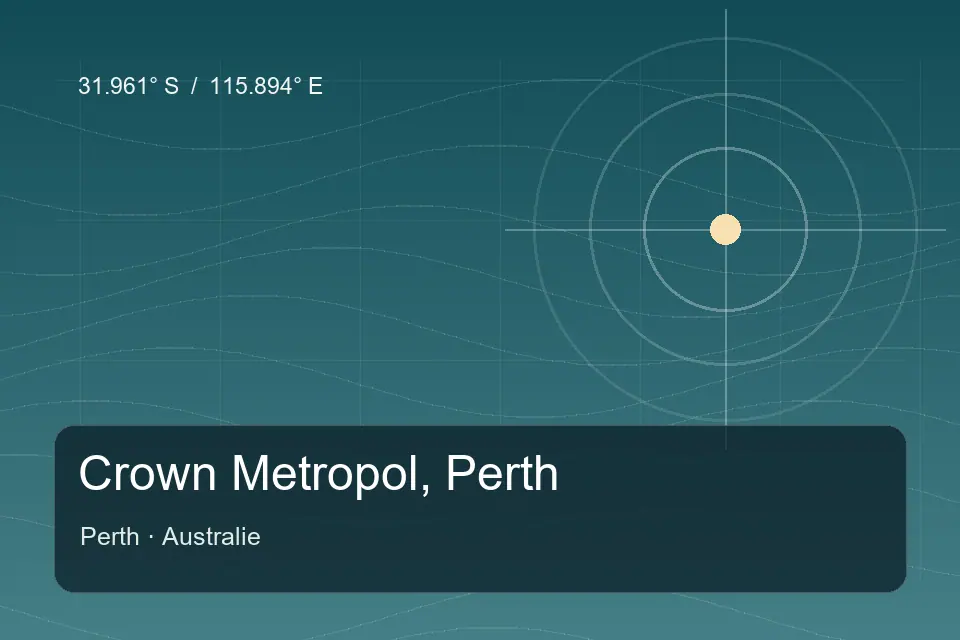 Illustrated geographic marker for Crown Metropol, Perth in Perth
