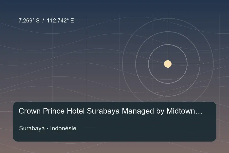 Referência geográfica ilustrada de Crown Prince Hotel Surabaya Managed by Midtown Indonesia em Surabaya