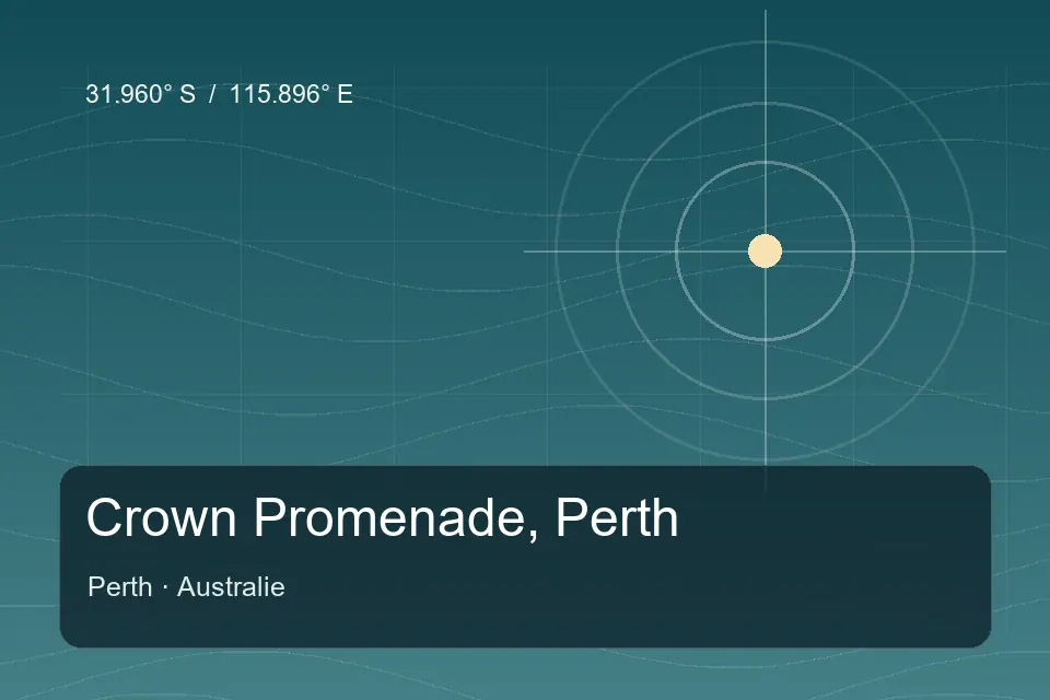 Illustrated geographic marker for Crown Promenade, Perth in Perth