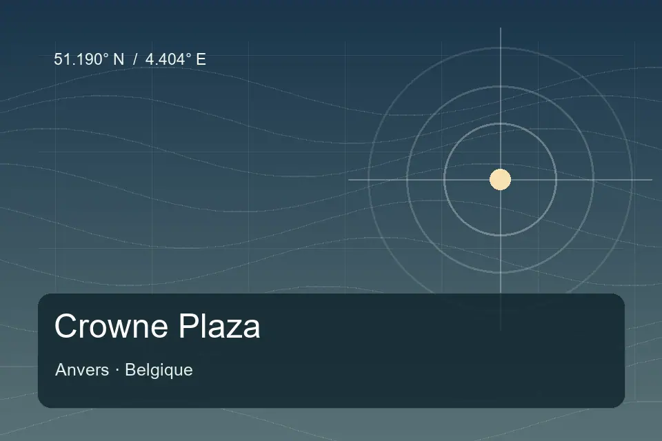 Referência geográfica ilustrada de Crowne Plaza em Anvers