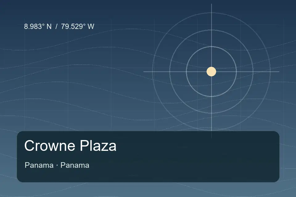 Referência geográfica ilustrada de Crowne Plaza em Panama
