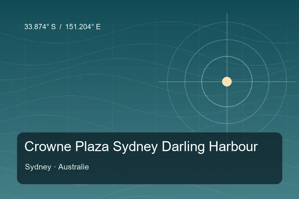 Referência geográfica ilustrada de Crowne Plaza Sydney Darling Harbour em Sydney