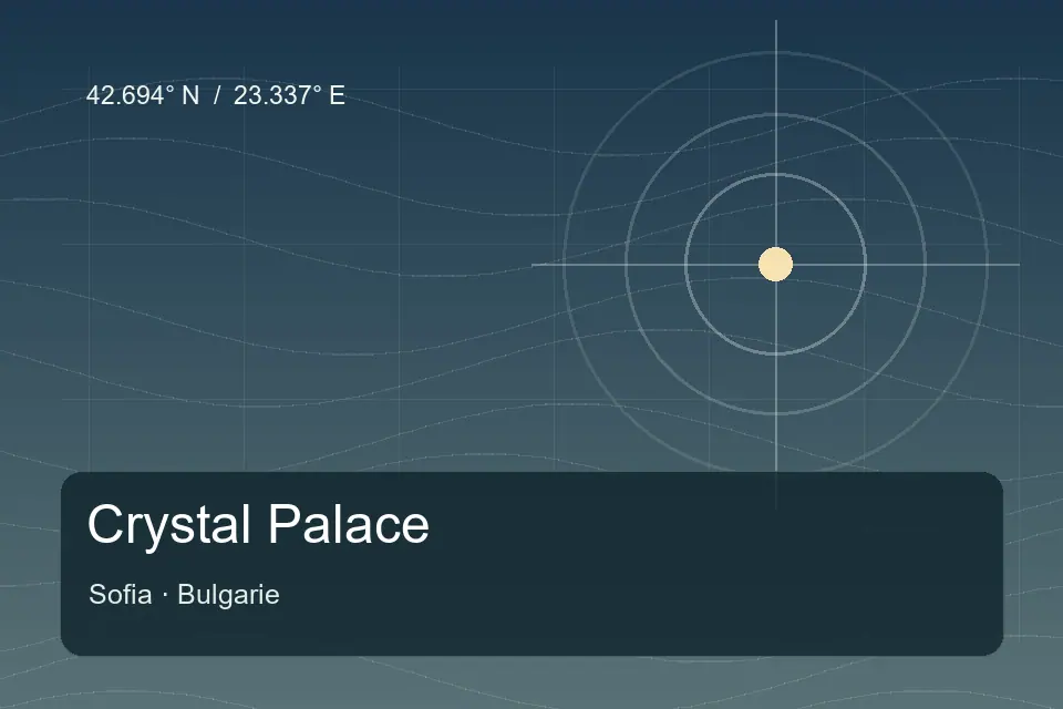 Illustrierter geografischer Orientierungspunkt für Crystal Palace in Sofia