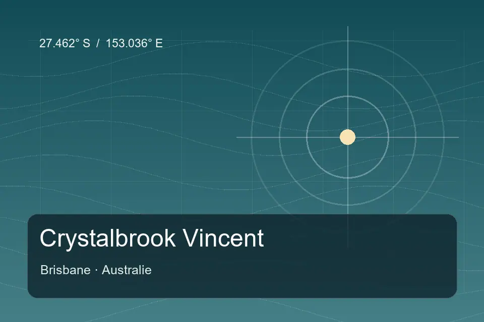Illustrierter geografischer Orientierungspunkt für Crystalbrook Vincent in Brisbane