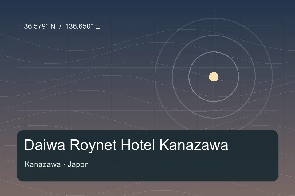 Referência geográfica ilustrada de Daiwa Roynet Hotel Kanazawa em Kanazawa