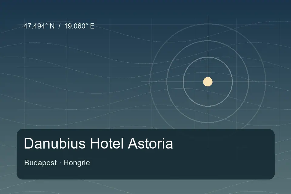 Riferimento geografico illustrato di Danubius Hotel Astoria a Budapest
