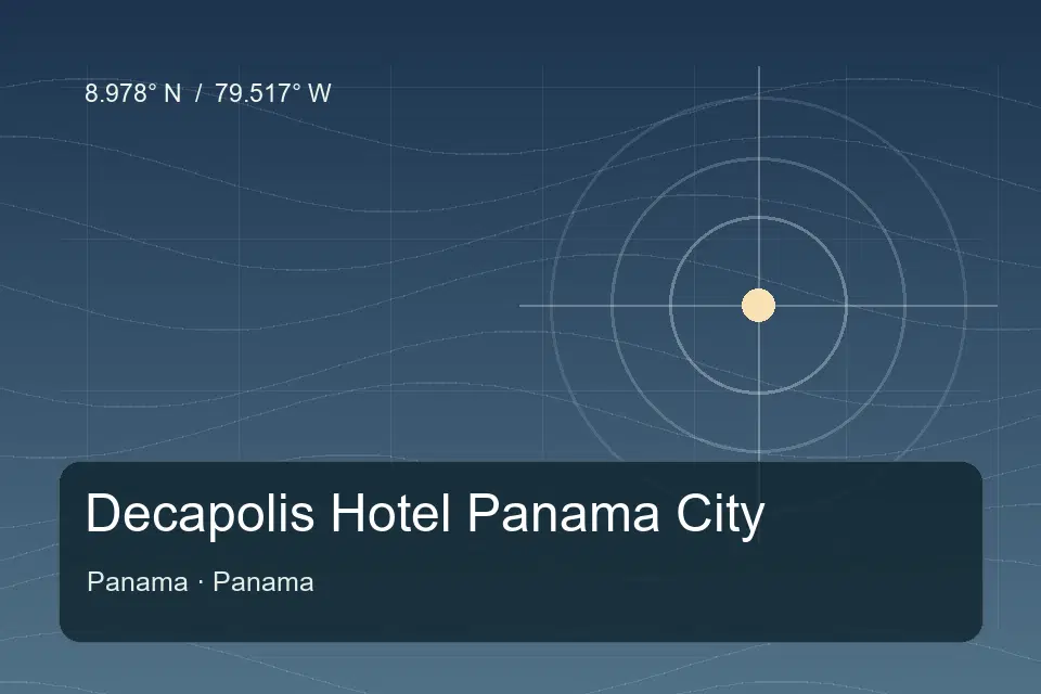 Referência geográfica ilustrada de Decapolis Hotel Panama City em Panama