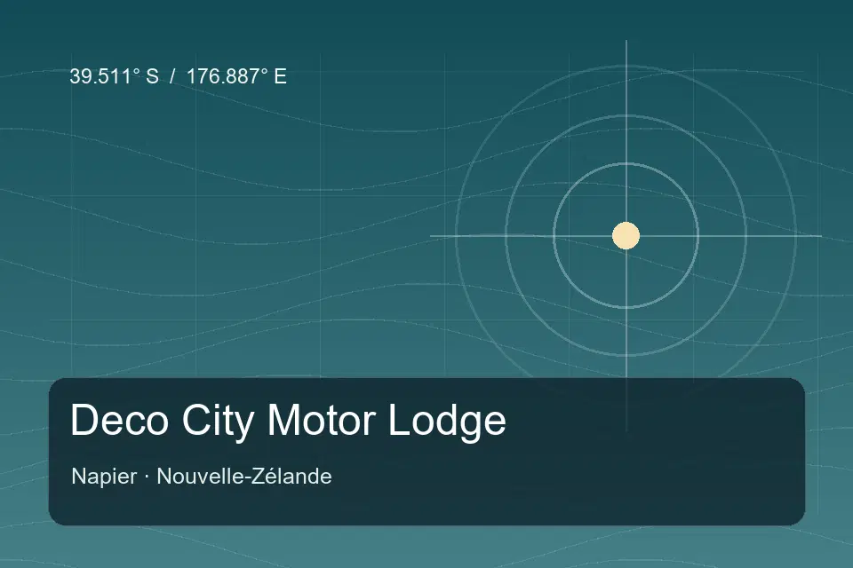 Repère géographique illustré de Deco City Motor Lodge à Napier