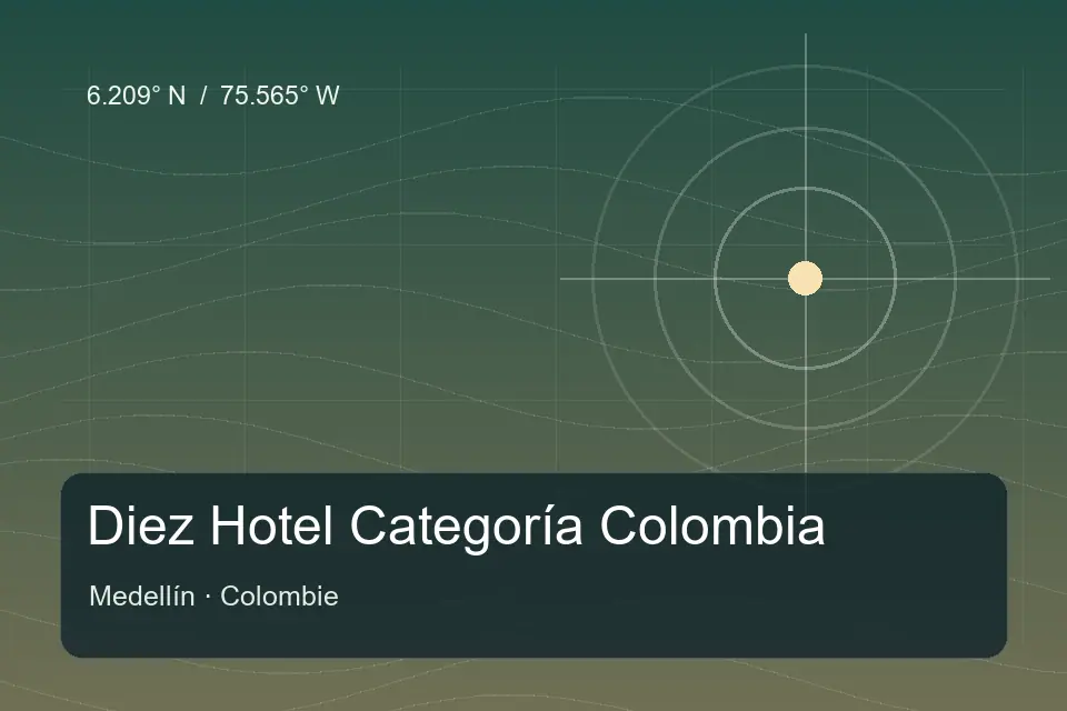 Referência geográfica ilustrada de Diez Hotel Categoría Colombia em Medellín
