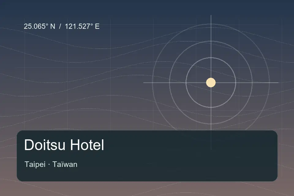 Riferimento geografico illustrato di Doitsu Hotel a Taipei