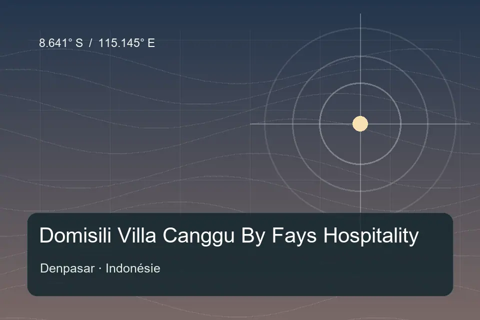 Illustrated geographic marker for Domisili Villa Canggu By Fays Hospitality in Denpasar