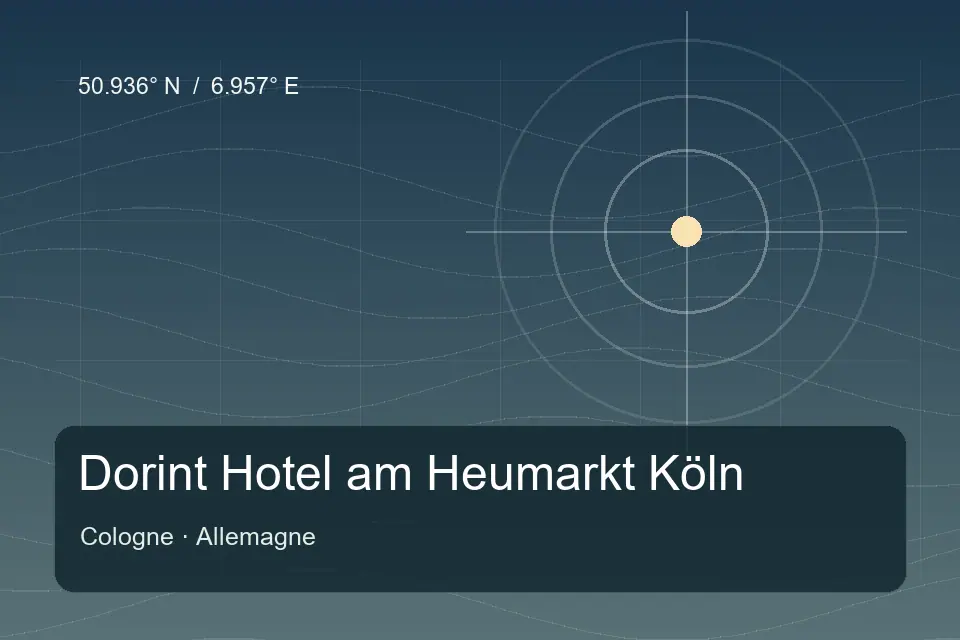 Referência geográfica ilustrada de Dorint Hotel am Heumarkt Köln em Cologne