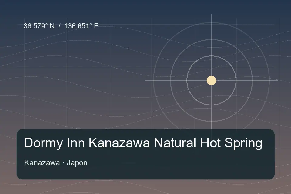 Referência geográfica ilustrada de Dormy Inn Kanazawa Natural Hot Spring em Kanazawa