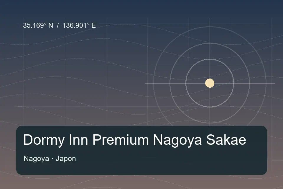 Referência geográfica ilustrada de Dormy Inn Premium Nagoya Sakae em Nagoya