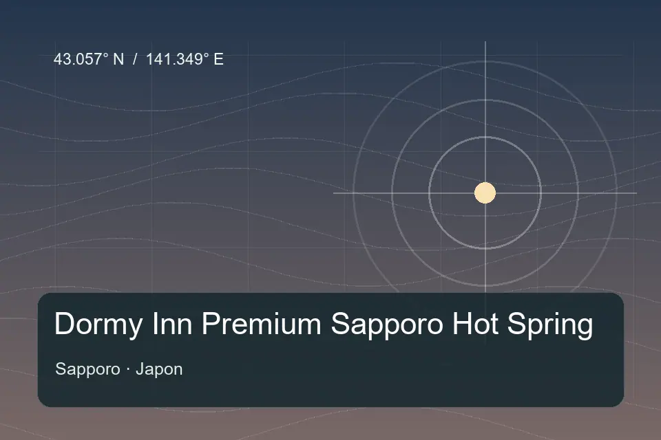 Repère géographique illustré de Dormy Inn Premium Sapporo Hot Spring à Sapporo
