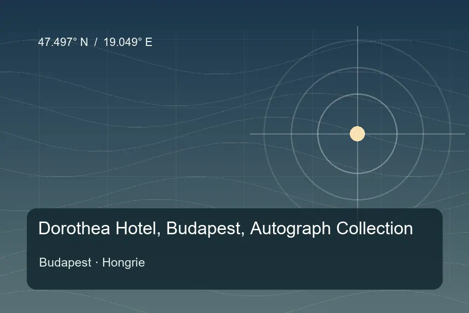 Illustrierter geografischer Orientierungspunkt für Dorothea Hotel, Budapest, Autograph Collection in Budapest