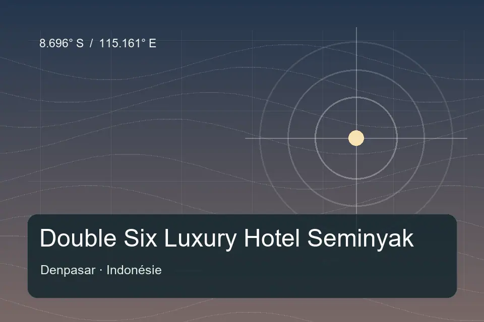 Referencia geográfica ilustrada de Double Six Luxury Hotel Seminyak en Denpasar