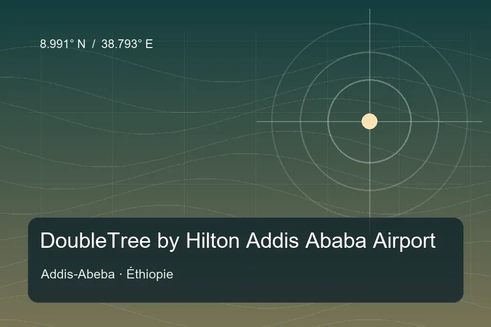 Illustrierter geografischer Orientierungspunkt für DoubleTree by Hilton Addis Ababa Airport in Addis-Abeba
