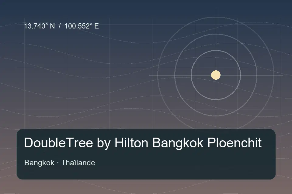 Illustrierter geografischer Orientierungspunkt für DoubleTree by Hilton Bangkok Ploenchit in Bangkok