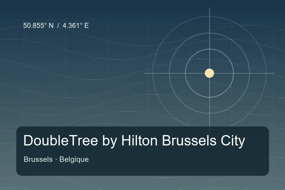 Riferimento geografico illustrato di DoubleTree by Hilton Brussels City a Brussels