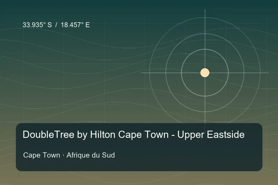 Illustrated geographic marker for DoubleTree by Hilton Cape Town - Upper Eastside in Cape Town