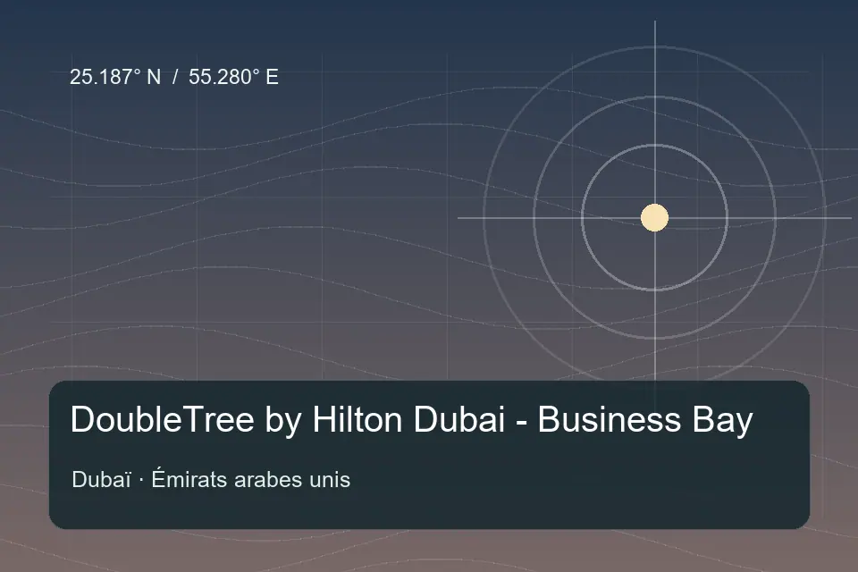 Illustrated geographic marker for DoubleTree by Hilton Dubai - Business Bay in Dubai