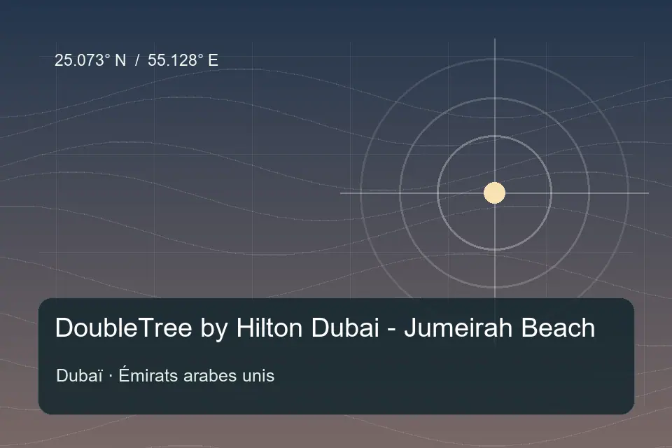 Illustrated geographic marker for DoubleTree by Hilton Dubai - Jumeirah Beach in Dubai