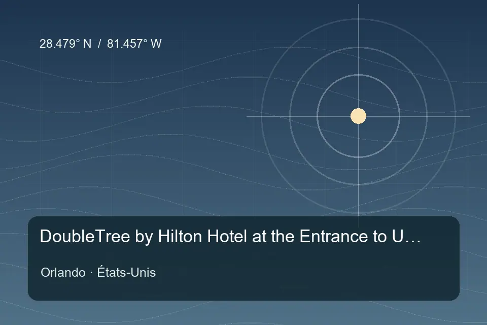 Referência geográfica ilustrada de DoubleTree by Hilton Hotel at the Entrance to Universal Orlando em Orlando