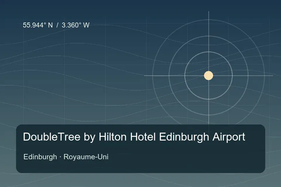 Riferimento geografico illustrato di DoubleTree by Hilton Hotel Edinburgh Airport a Edinburgh