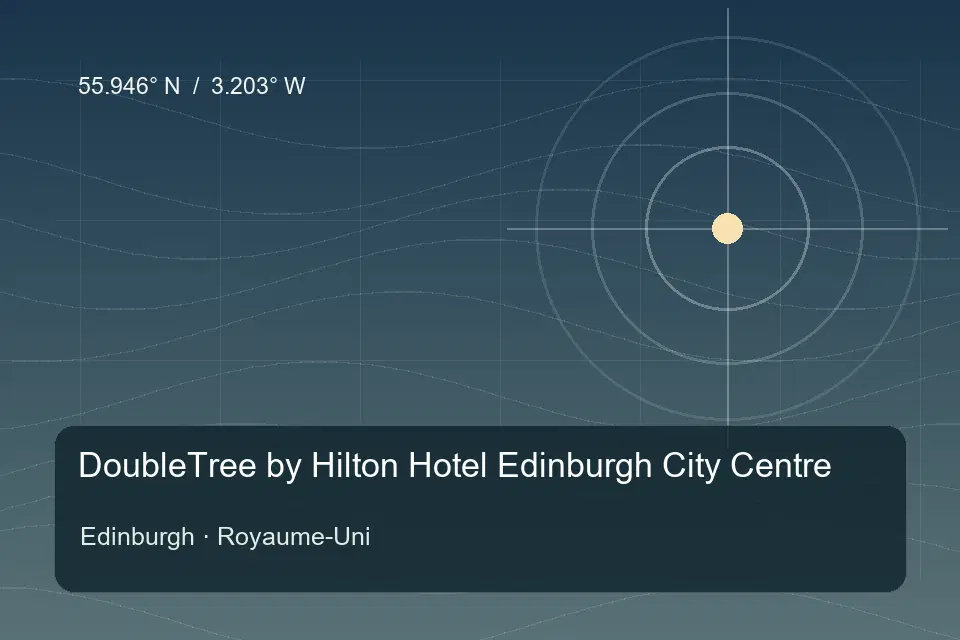 Riferimento geografico illustrato di DoubleTree by Hilton Hotel Edinburgh City Centre a Edinburgh