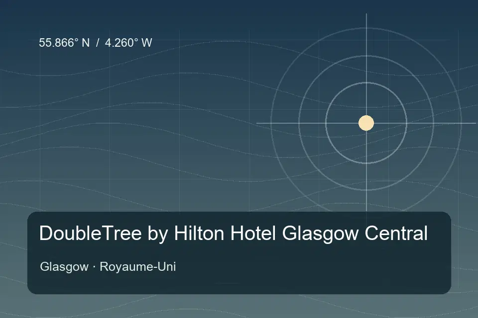 Repère géographique illustré de DoubleTree by Hilton Hotel Glasgow Central à Glasgow