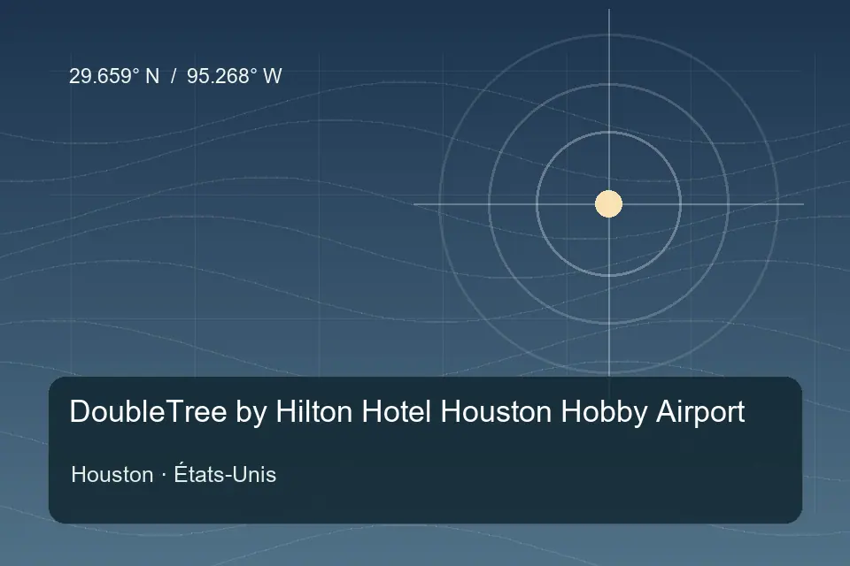 Referência geográfica ilustrada de DoubleTree by Hilton Hotel Houston Hobby Airport em Houston