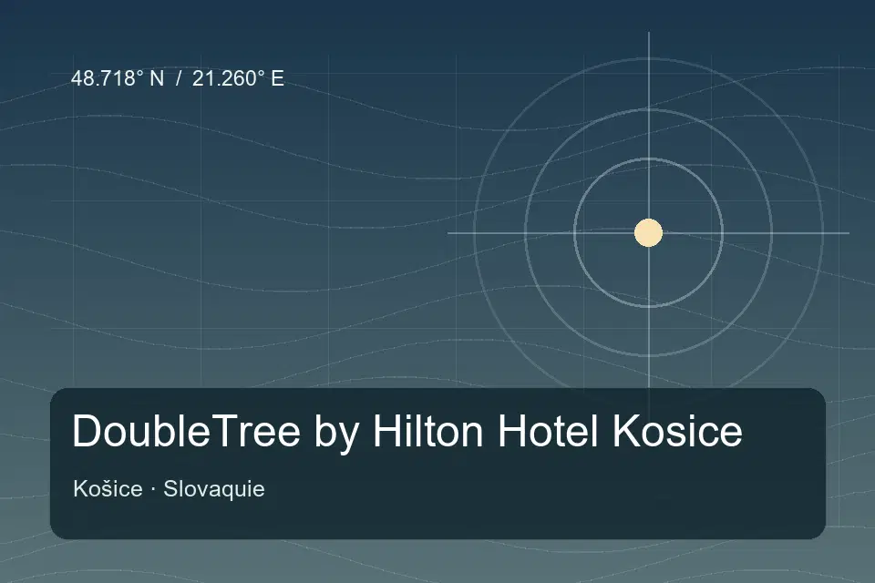 Riferimento geografico illustrato di DoubleTree by Hilton Hotel Kosice a Košice