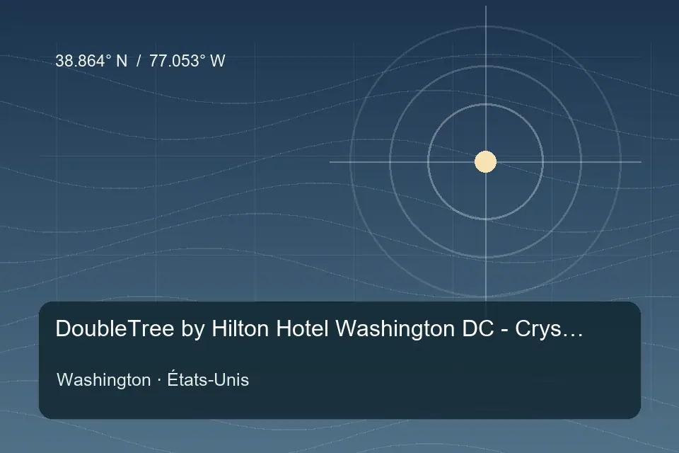 Illustrierter geografischer Orientierungspunkt für DoubleTree by Hilton Hotel Washington DC - Crystal City in Washington