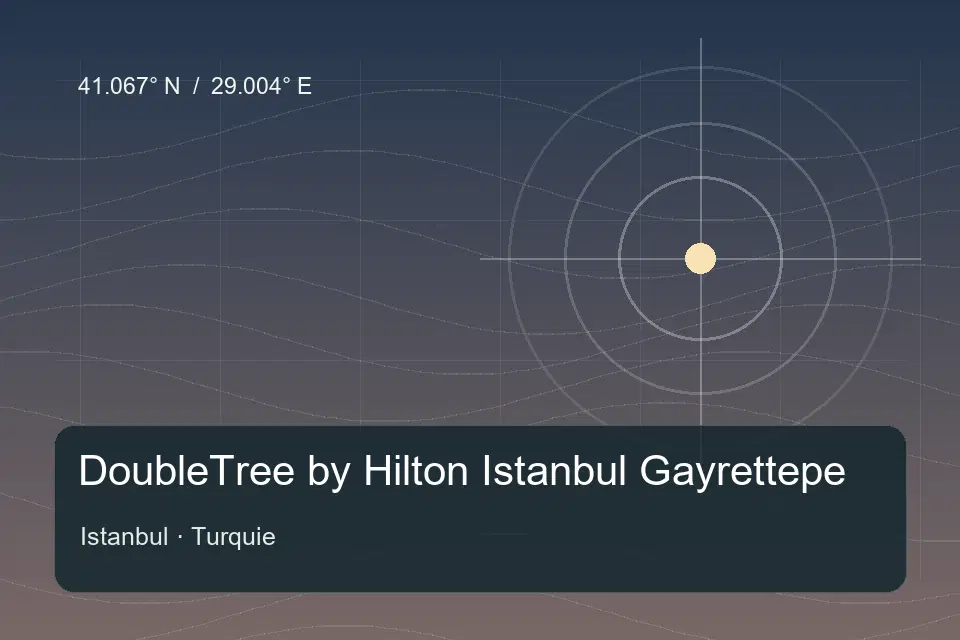 Illustrierter geografischer Orientierungspunkt für DoubleTree by Hilton Istanbul Gayrettepe in Istanbul
