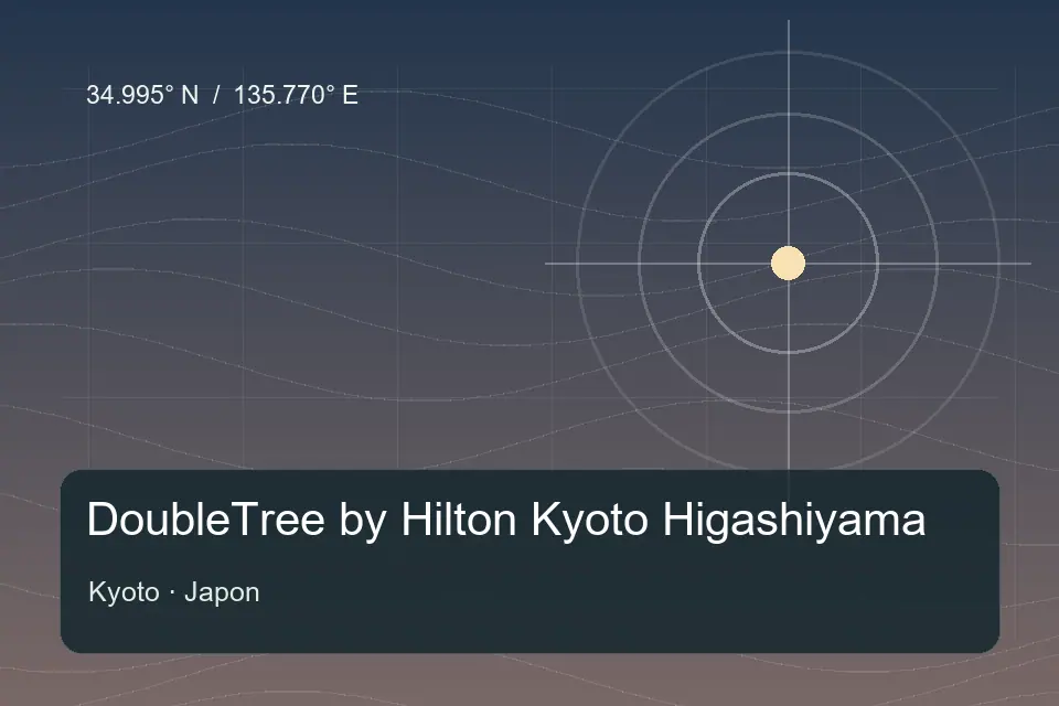 Referência geográfica ilustrada de DoubleTree by Hilton Kyoto Higashiyama em Kyoto