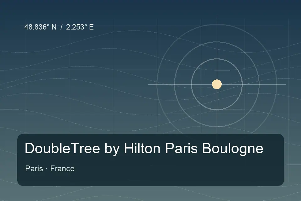 Illustrated geographic marker for DoubleTree by Hilton Paris Boulogne in Paris